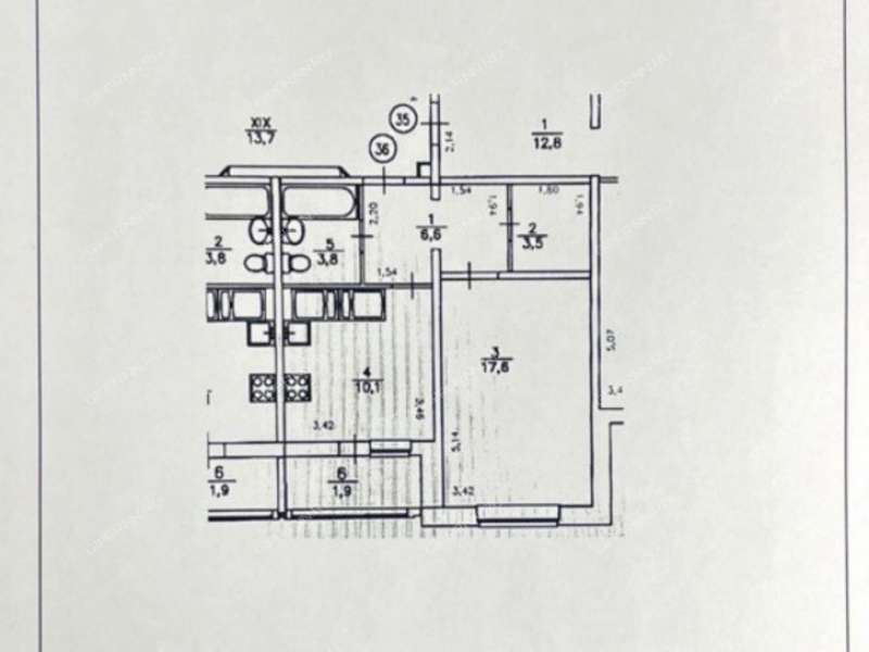 однокомнатная квартира на бульваре 60-летия Октября дом 23 к4