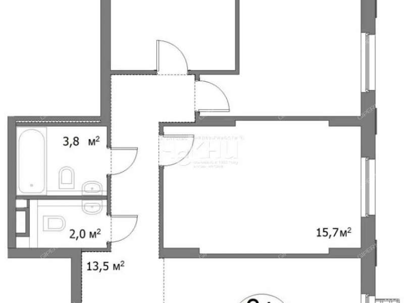трёхкомнатная квартира на улице Сергея Акимова дом 50