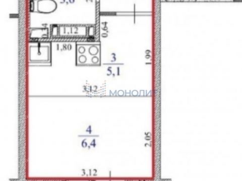 kvartira-studiya-ul-vyaznikovskaya-d-43 фото