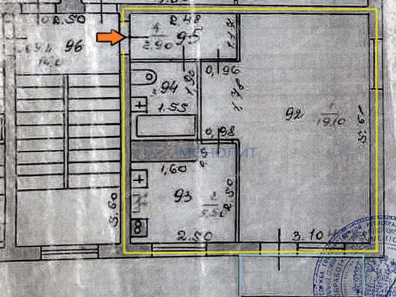 однокомнатная квартира на проспекте Ленина дом 53 к1
