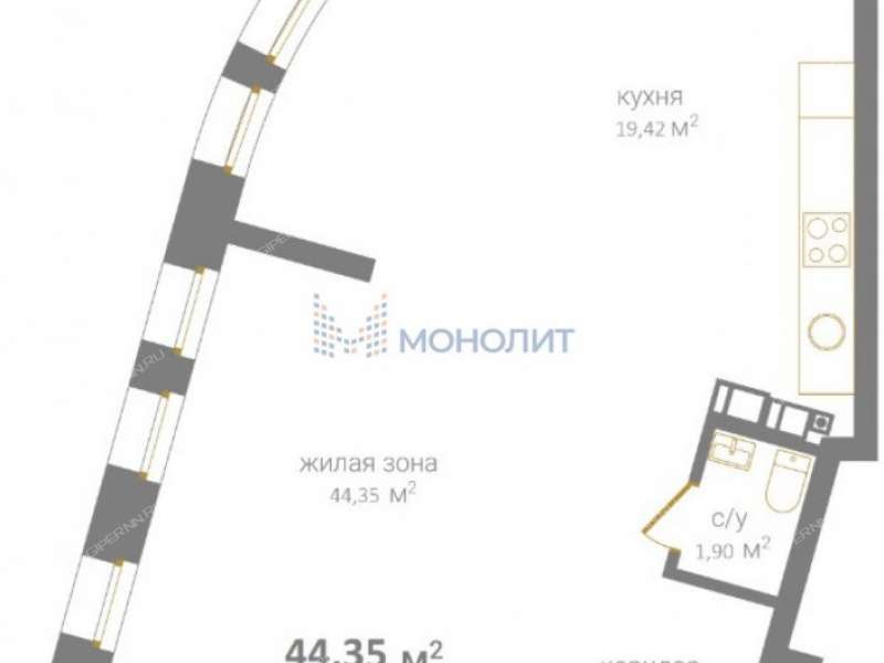 двухкомнатная квартира на Дальней улице