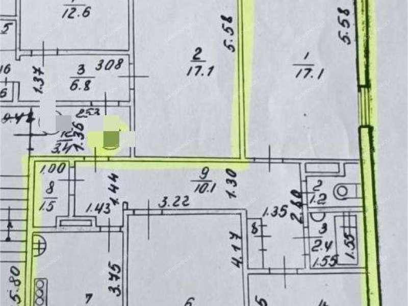 трёхкомнатная квартира на улице Маршала Жукова дом 10