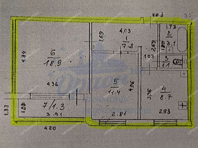 двухкомнатная квартира на Медицинской улице дом 16, к1
