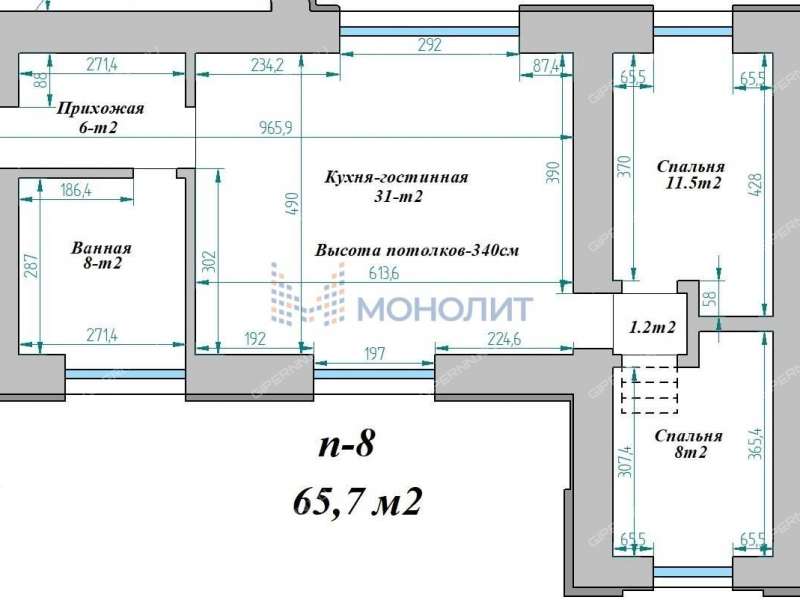 двухкомнатная квартира на Магистральной улице дом 136Г город Кстово
