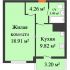 однокомнатная квартира на улице Сутырина дом 9 город Кстово