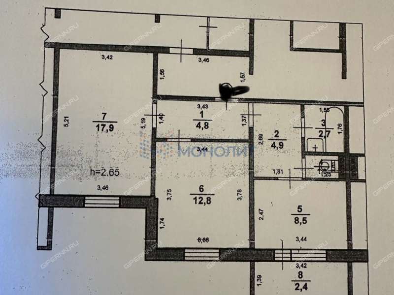 двухкомнатная квартира на Плетневской улице дом 2