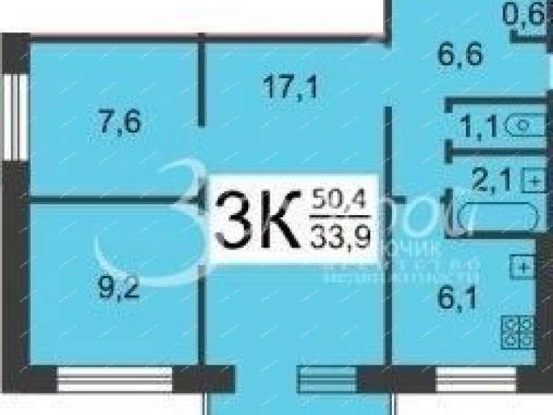 трёхкомнатная квартира на улице Дружбы дом 19 к1