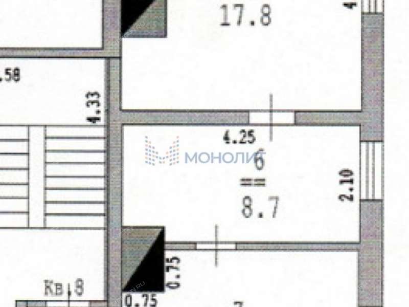 четырёхкомнатная квартира на улице Большие Овраги дом 17