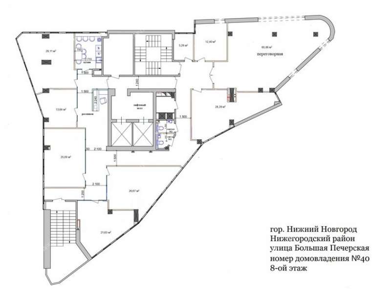 помещение под торговую площадь на Большая Печерская ул., д.40
