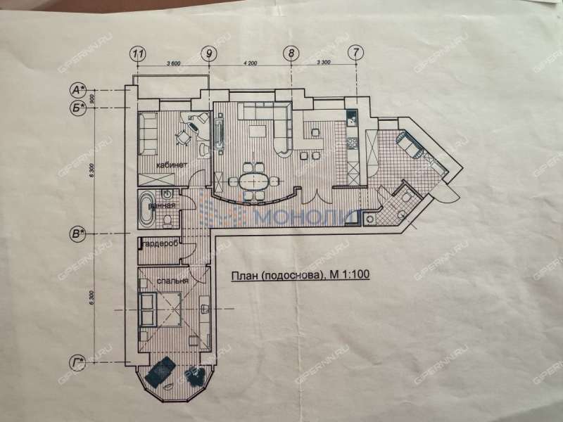 трёхкомнатная квартира на улице Максима Горького дом 218/22