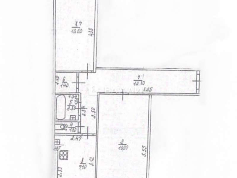 двухкомнатная квартира на улице Германа Лопатина дом 14
