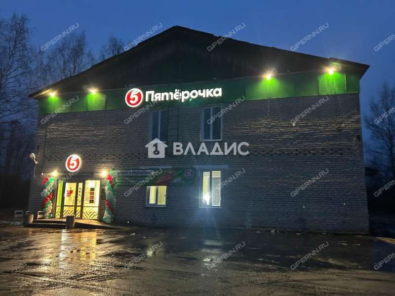 здание под торговую площадь на Кооперативной улице рабочий посёлок Сява