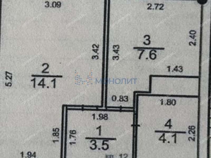 однокомнатная квартира в переулке Кипарисов дом 3