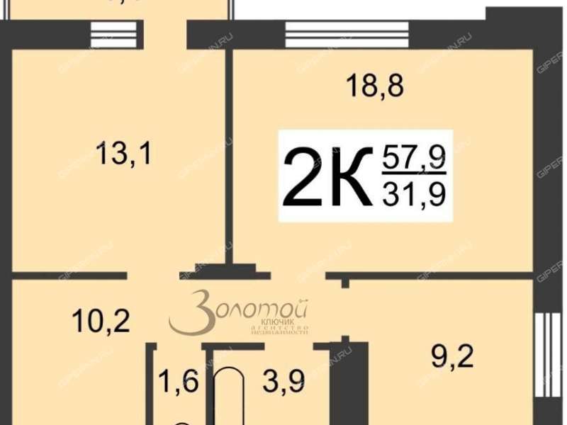 двухкомнатная квартира на Горной улице дом 11 к5