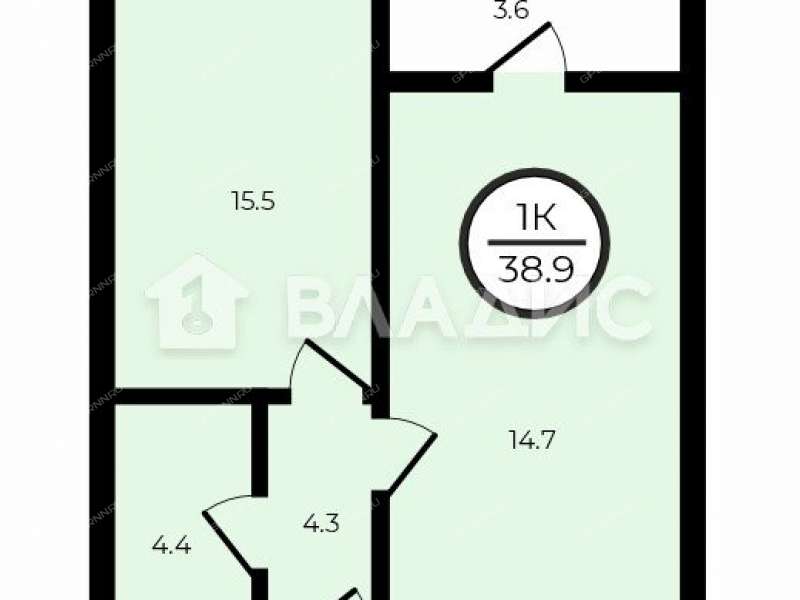 однокомнатная квартира на улице Максима Горького дом 24