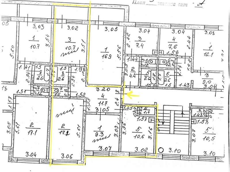 трёхкомнатная квартира в Бакинском переулке дом 1