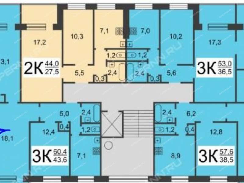 трёхкомнатная квартира на Московском шоссе дом 23